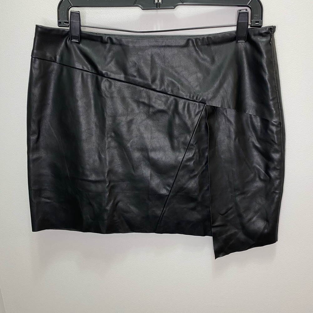 Faux leather skirt